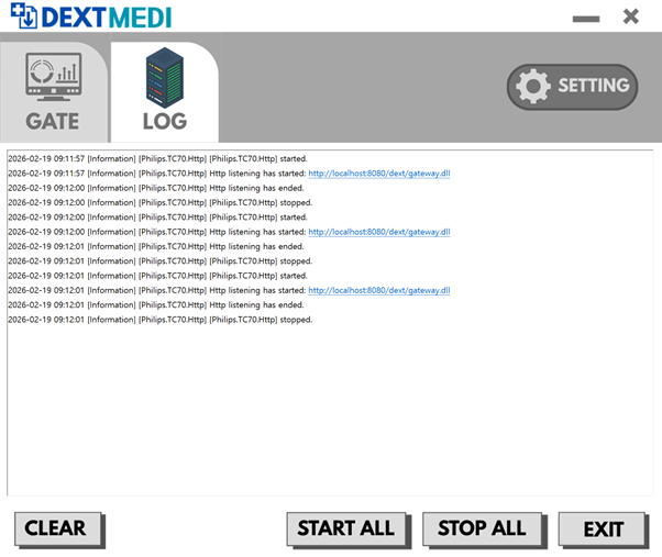Realtime System Logs Screen