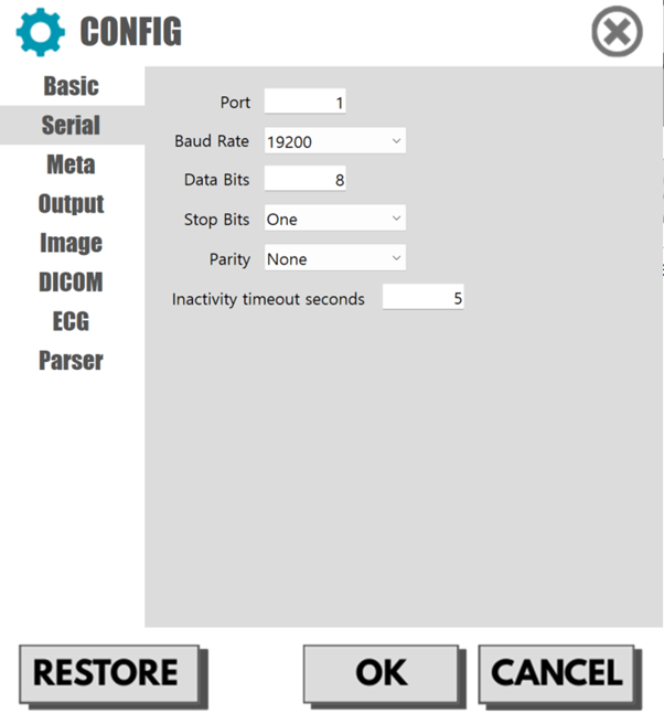 RS232 connection options