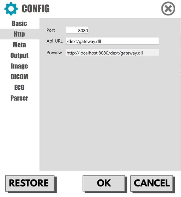 HTTP listener interface endpoint mapping