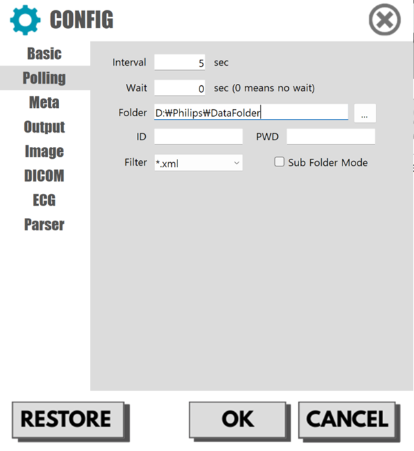 File system monitoring polling variables